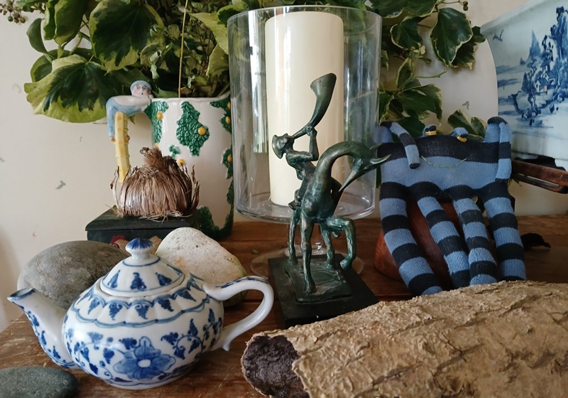 natural objects and household objects with possible stories attached